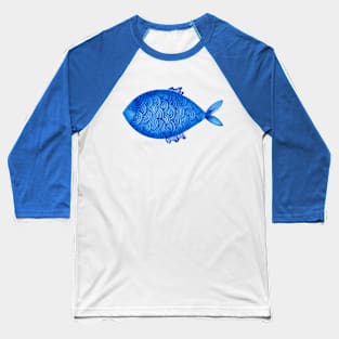 Blue fish Baseball T-Shirt